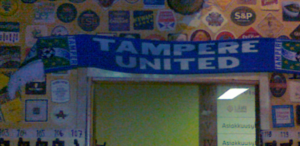 A Tampere United scarf still hangs up proudly in London Pub.